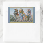 Drie Archangels en Tobias (M 017) Rechthoekige Sticker (Tas)