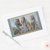 Drie Archangels en Tobias (M 017) Rechthoekige Sticker (Envelop)