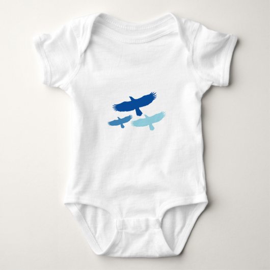 Drie Arenden Vliegen (Blauw) Romper (Voorkant)