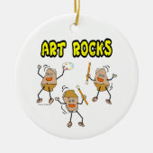 Drie Art Rocks Keramisch Ornament (Voorkant)