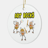 Drie Art Rocks Keramisch Ornament (Links)