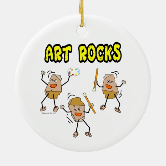 Drie Art Rocks Keramisch Ornament (Achterkant)