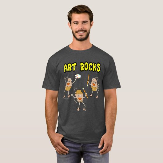 Drie Art Rocks T-shirt (Voorkant volledig)