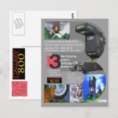 "Drie artiesten die je zou moeten kennen" Showcase Briefkaart (Voorkant / Achterkant)