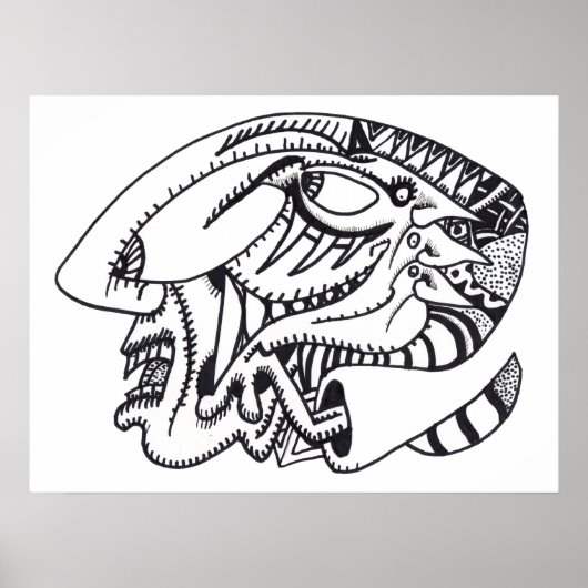 Drie aspecten van inkttekening poster (Voorkant)