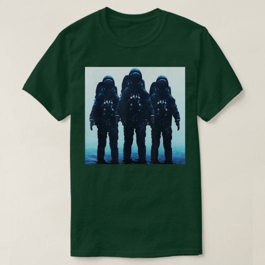 Drie astronauten in de oceaan t-shirt (Design voorkant)