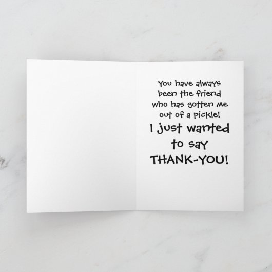 Drie Augurken Comic Sjabloon Dank u Kaart (Binnen)