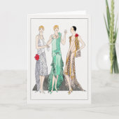 Drie avondjurken met racistische kant kaart (Voorkant)