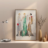 Drie avondjurken met racistische kant poster