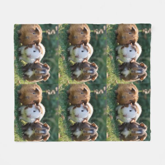 Drie Baby-cavia's, Fleece Deken (Voorkant (Horizontaal))