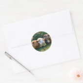 Drie Baby-cavia's, Ronde Sticker (Envelop)