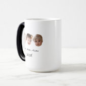 Drie baby gezicht cadeau voor opa, oma magische mok (Voorkant links)
