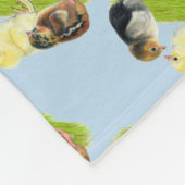 Drie baby kuikens fleece deken (Hoek)
