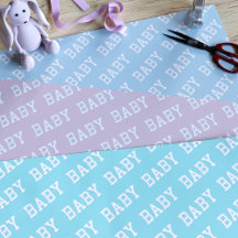 Drie baby shower cadeaupapier vellen