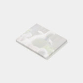 Drie Baby Swan Cygnet-voeringen die elkaar aaneenn Post-it® Notes (Schuin)