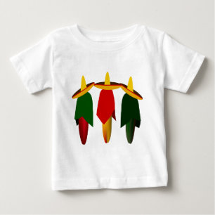 Drie Baby T-shirt van Amigo Hot Peppers