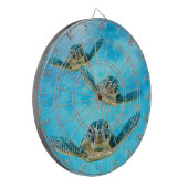 Drie Baby Zee-schildpadden zwemmen Dartbord (Voorkant Links)