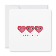 Drie babyhartjes gefeliciteerd