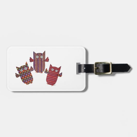 Drie Bagagelabel van Red Owls (Voorkant horizontaal)