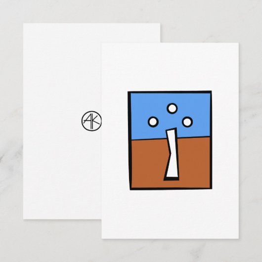 DRIE BAL KRUIS BEDANKKAART (Voorkant / Achterkant)