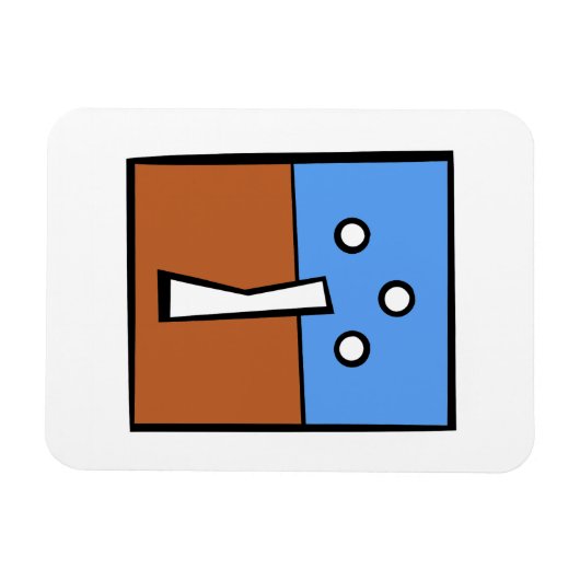 DRIE BAL KRUIS MAGNEET (Horizontaal)