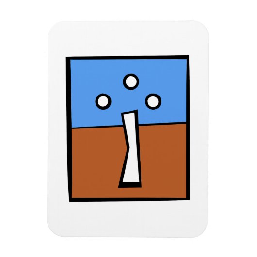 DRIE BAL KRUIS MAGNEET (Verticaal)