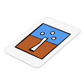 DRIE BAL KRUIS MAGNEET (Linkerzijde)