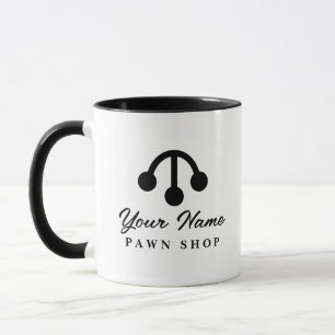 Drie ballen logo koffie mok design
