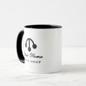 Drie ballen logo koffie mok design (Voorkant links)