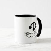 Drie ballen logo koffie mok design (Voorkant rechts)