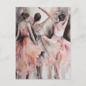 Drie Ballet Dansers Briefkaart (Voorkant)