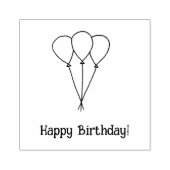 Drie ballonnen, Happy Birthday rubberen stempels (Afrduk)