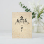 Drie ballonvaarders briefkaart (Staand voorkant)