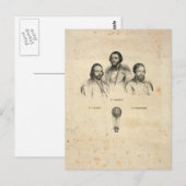 Drie ballonvaarders briefkaart (Voorkant / Achterkant)