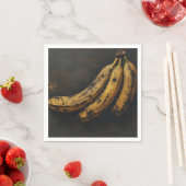 Drie bananen in het donker servet (Insitu)