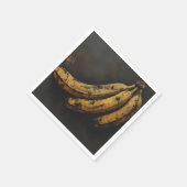 Drie bananen in het donker servet (Hoek)