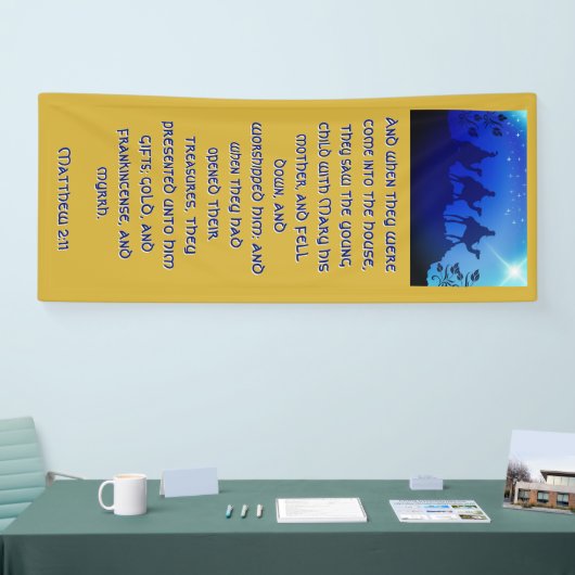 Drie Banner van de Blauwe Kerst van de Kerst van W (Beurs)