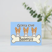 Drie Basenjis Briefkaart (Staand voorkant)