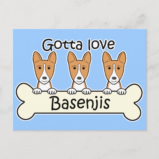 Drie Basenjis Briefkaart (Voorkant)