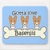 Drie Basenjis Muismat (Voorkant)