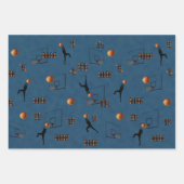 Drie basketbal Afbeeldingen, cadeaupapier, Inpakpapier Vel (Voorkant 3)