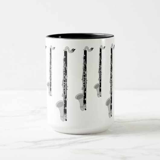 Drie basklarinetten mok (Midden)