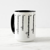 Drie basklarinetten mok (Voorkant links)