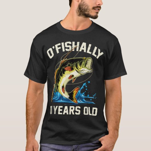 Drie bassen springen onder de maan t-shirt (Voorkant)