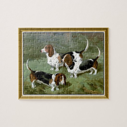 Drie Basset Hound-honden Legpuzzel (Horizontaal)