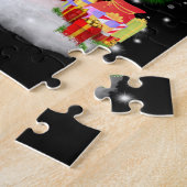 Drie beagles kerstmis met kerstboom legpuzzel (Zijkant)