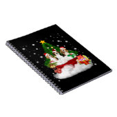 Drie beagles kerstmis met kerstboom notitieboek (Rechterzijde)