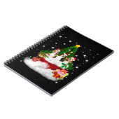 Drie beagles kerstmis met kerstboom notitieboek (Linkerzijde)