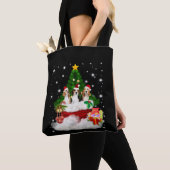 Drie beagles kerstmis met kerstboom tote bag (Dichtbij)