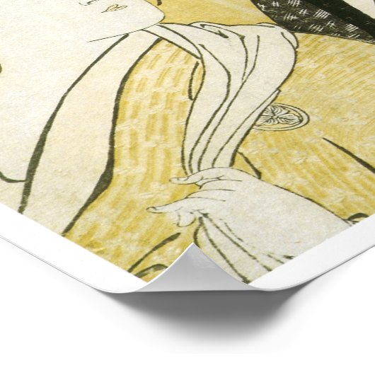 Drie Beauties, Utamaro, jaren 1790 Poster (Hoek)